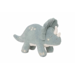 Knuffel Dino met Geluid en Palmboom - Grijs Blauw