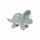 Knuffel Dino met Geluid en Palmboom - Grijs Blauw