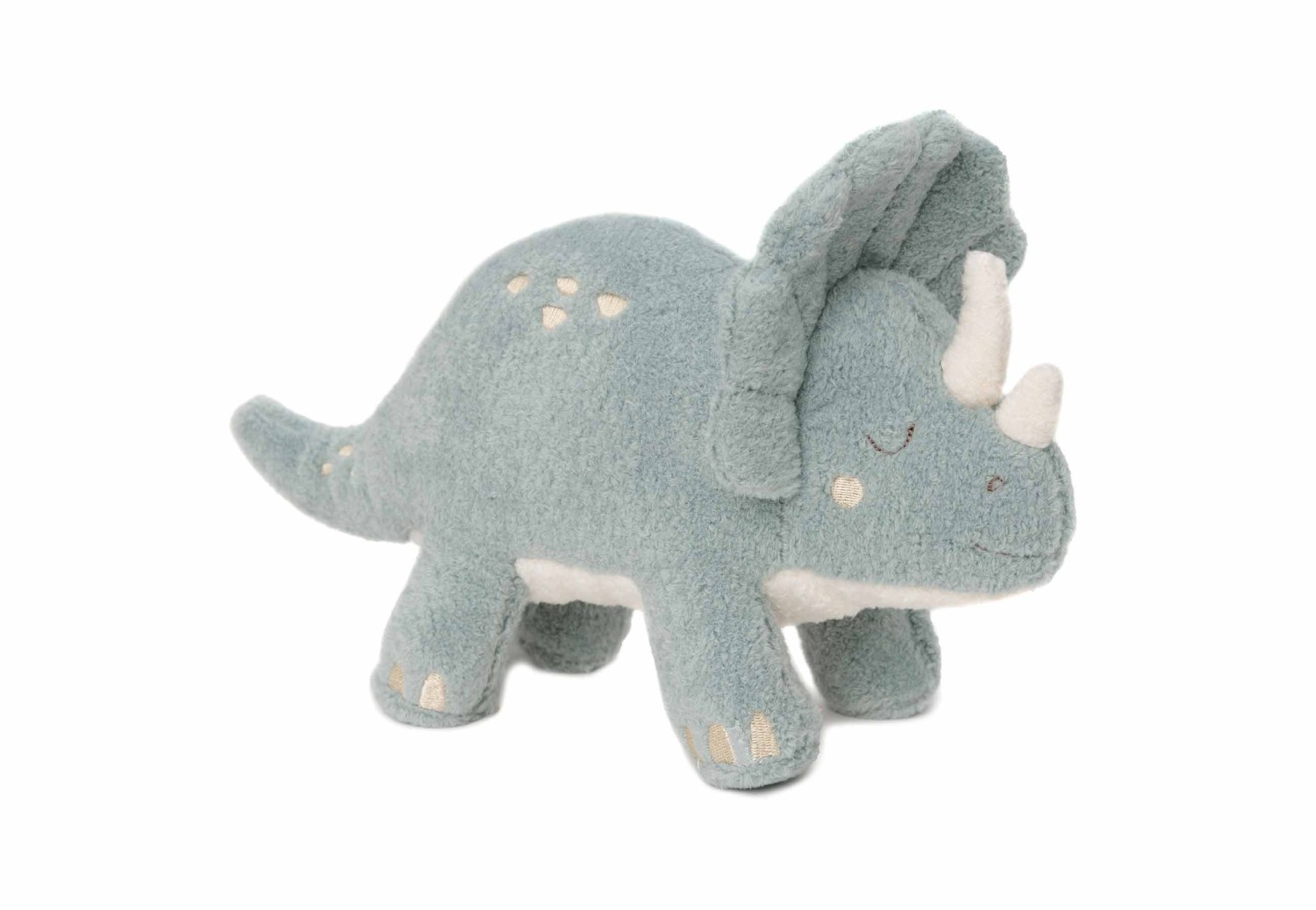 Knuffel Dino met Geluid en Palmboom - Grijs Blauw