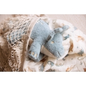 Knuffel Dino met Geluid en Palmboom - Grijs Blauw