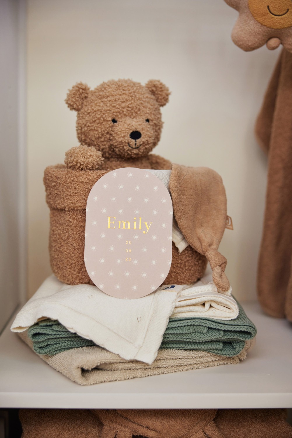 Commodemandje Boucle - Opbergmandje voor Babyverzorging - afbeelding 5