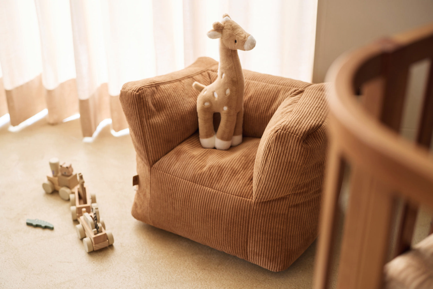 Peuterfauteuil Corduroy - Caramel - afbeelding 8