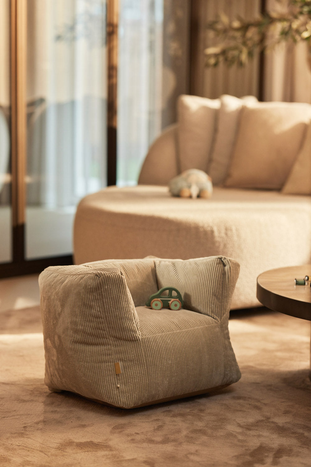 Nieuwe Collectie Kinderfauteuil Corduroy - Groen - afbeelding 7