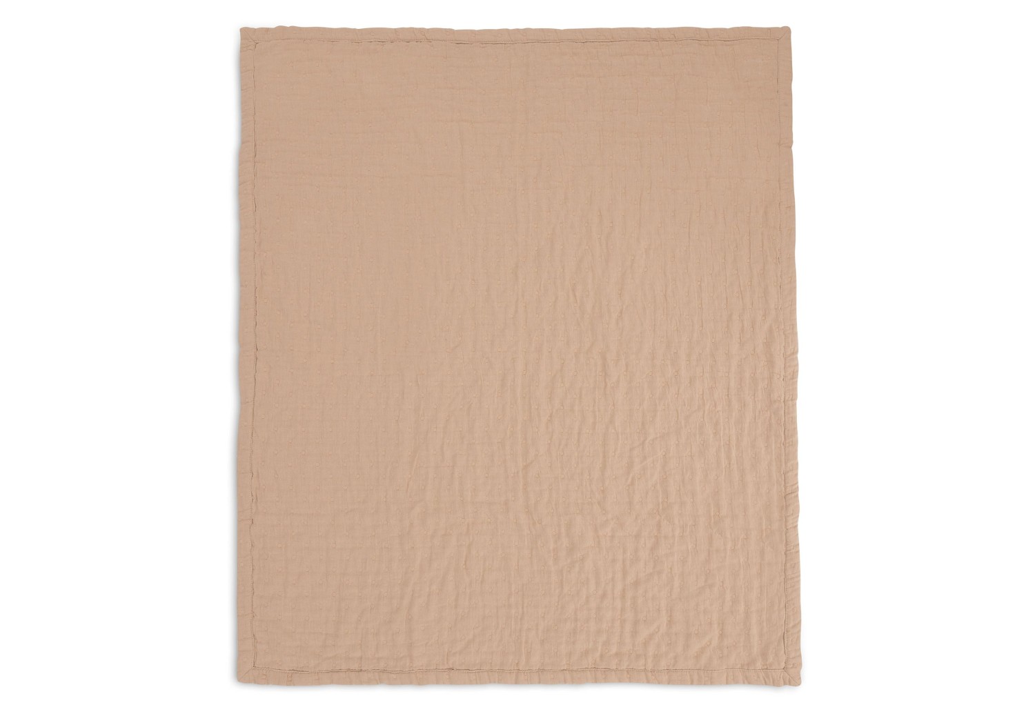 Hydrofiel Deken 75x100cm Jacquard - Biscuit - GOTS - afbeelding 2