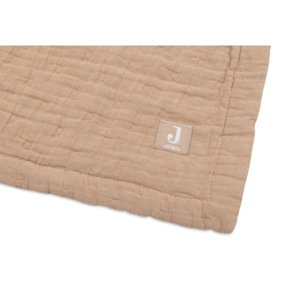 Hydrofiel Deken 75x100cm Jacquard - Biscuit - GOTS