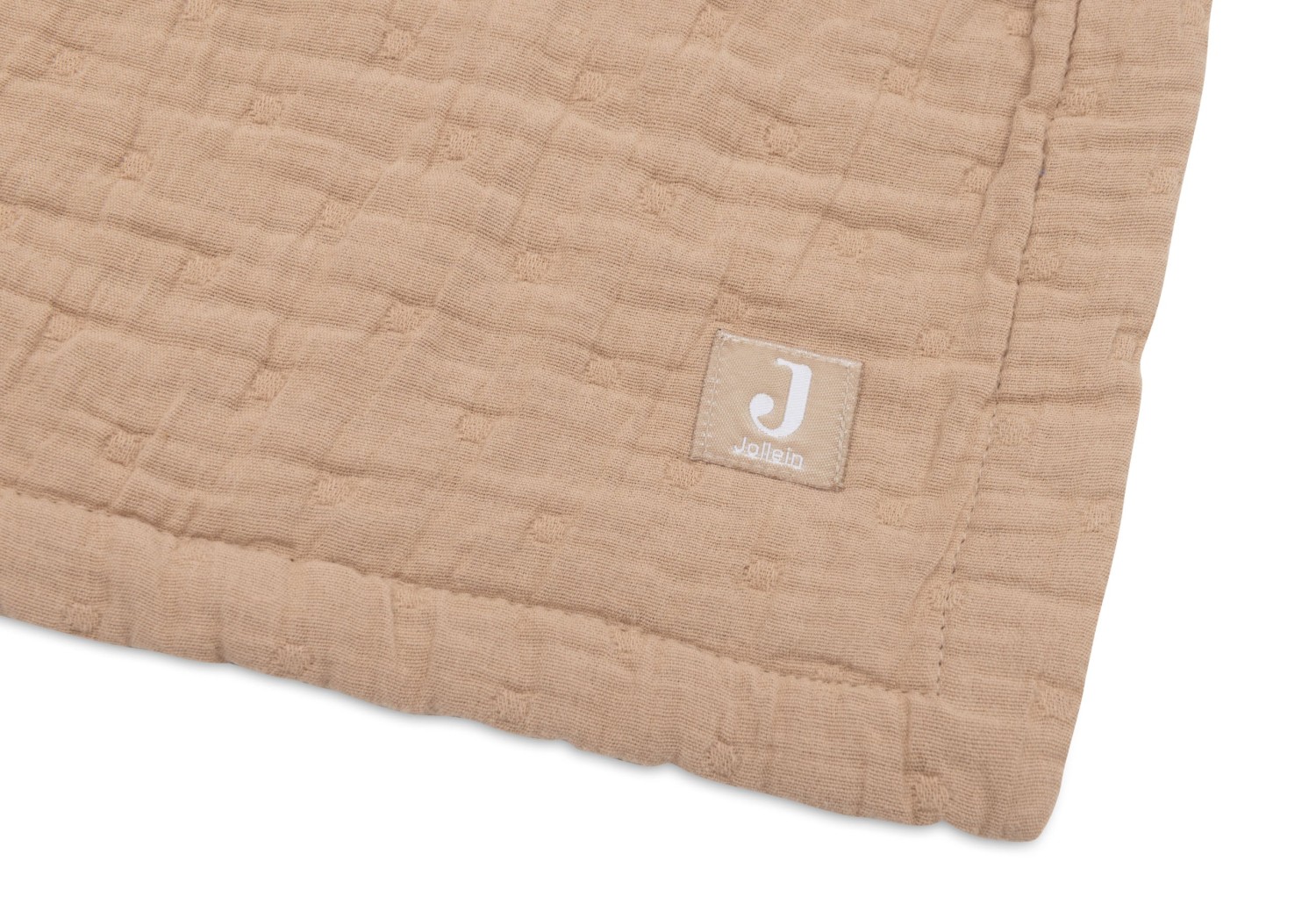 Hydrofiel Deken 75x100cm Jacquard - Biscuit - GOTS - afbeelding 3