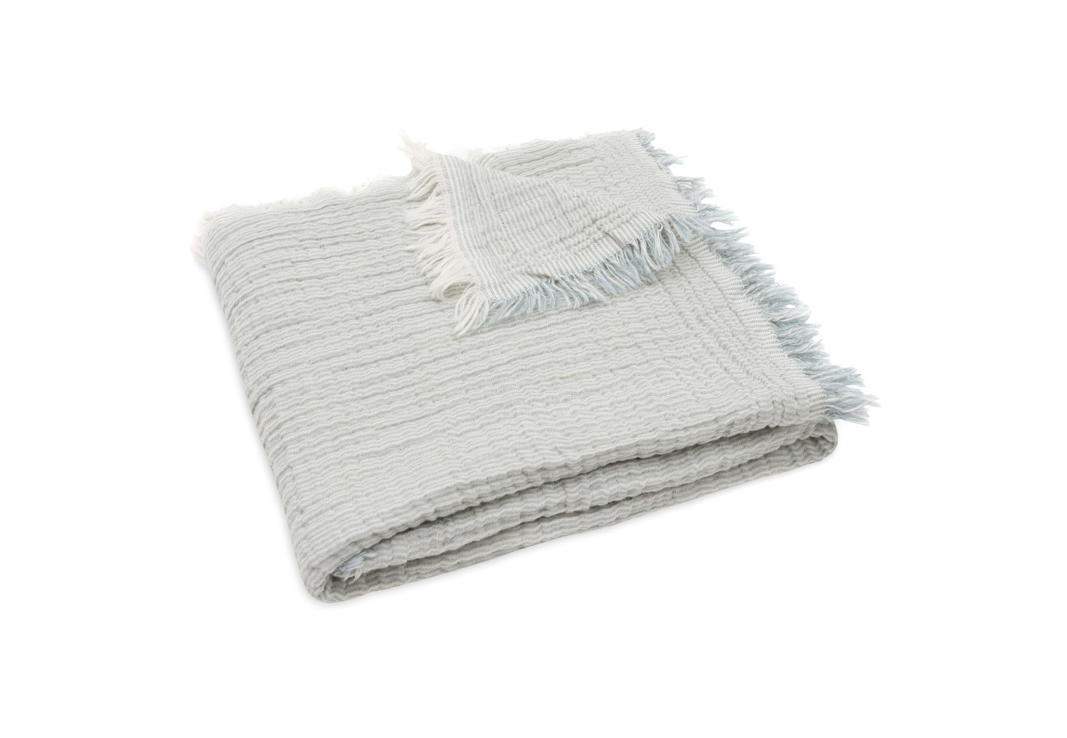 Nieuwe Collectie Deken Wieg 75x100 cm Fringe Stripe - Se - afbeelding 4