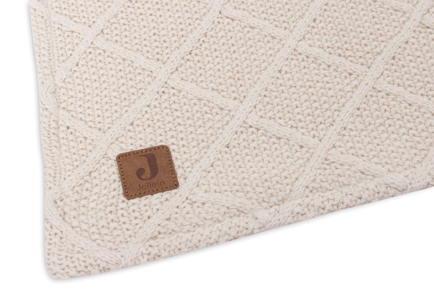 Ledikantdeken Check Knit 100x150cm - Oatmeal - afbeelding 7
