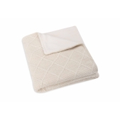 Jollein - Ledikantdeken Check Knit 100x150cm - Oatmeal