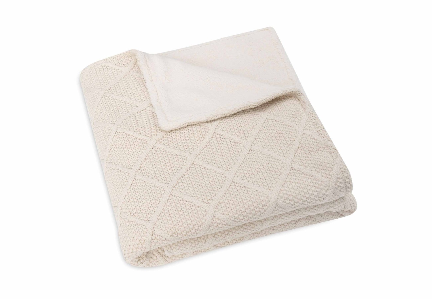 Ledikantdeken Check Knit 100x150cm - Oatmeal - afbeelding 8