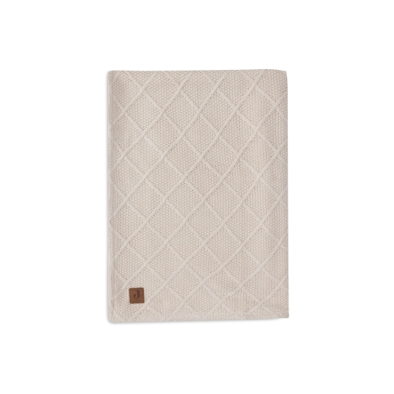 Jollein - Ledikantdeken Check Knit 100x150cm - Oatmeal