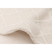 Jollein - Ledikantdeken Check Knit 100x150cm - Oatmeal