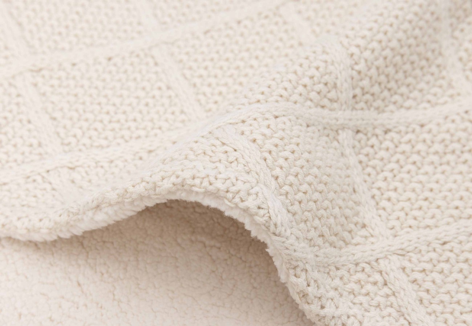 Ledikantdeken Check Knit 100x150cm - Oatmeal - afbeelding 10