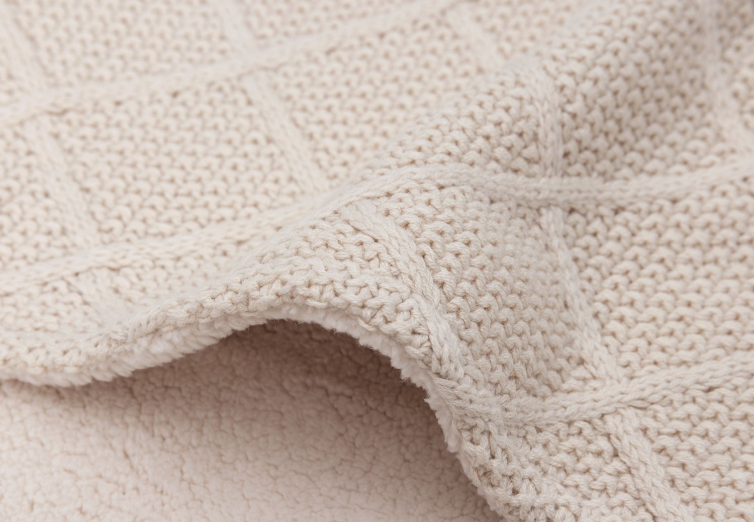 Ledikantdeken Check Knit 100x150cm - Oatmeal - afbeelding 11