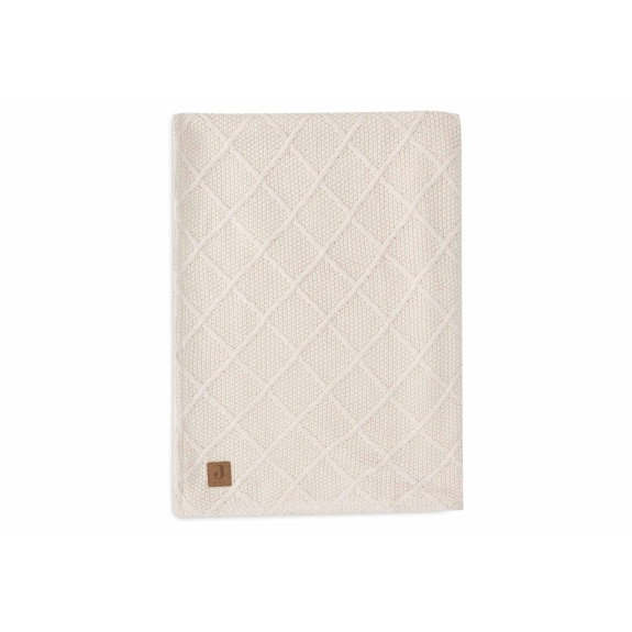 Jollein - Ledikantdeken Check Knit 100x150cm - Oatmeal