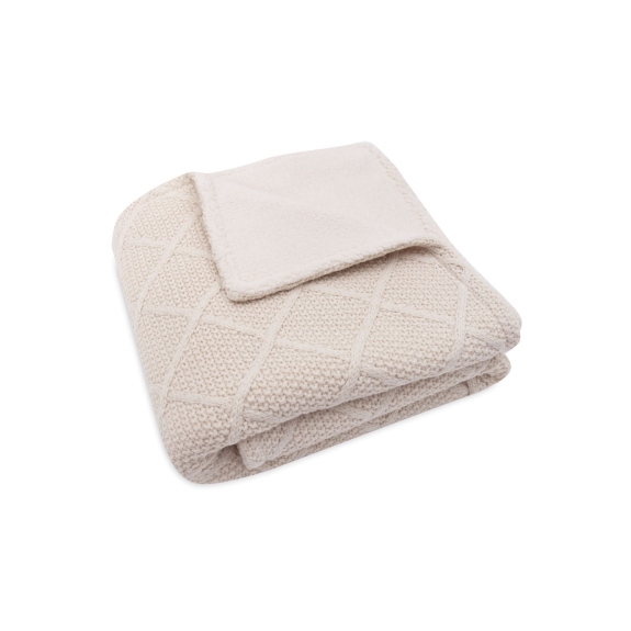 Jollein - Ledikantdeken Check Knit 100x150cm - Oatmeal