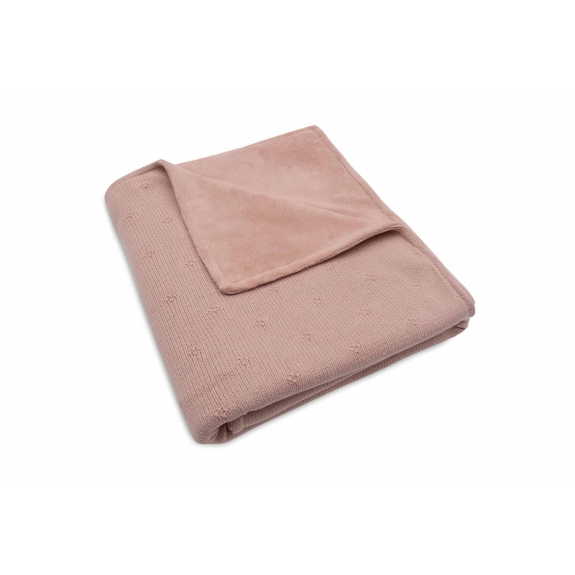 Deken Ledikant 100x150cm Cosy Knit - Wild Rose/Velvet