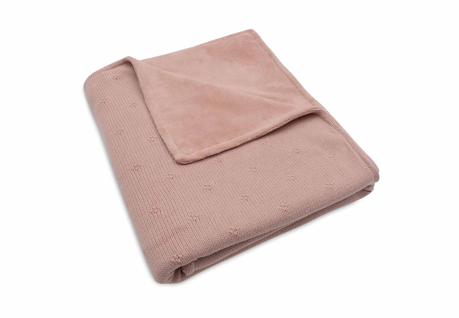 Deken Ledikant 100x150cm Cosy Knit - Wild Rose/Velvet - afbeelding 4