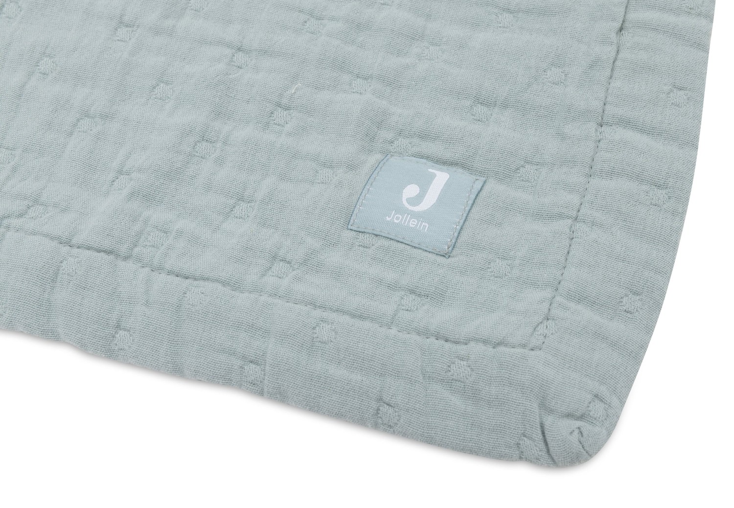 Hydrofiel Deken 75x100cm Jacquard - Sea Green - GOTS - afbeelding 3