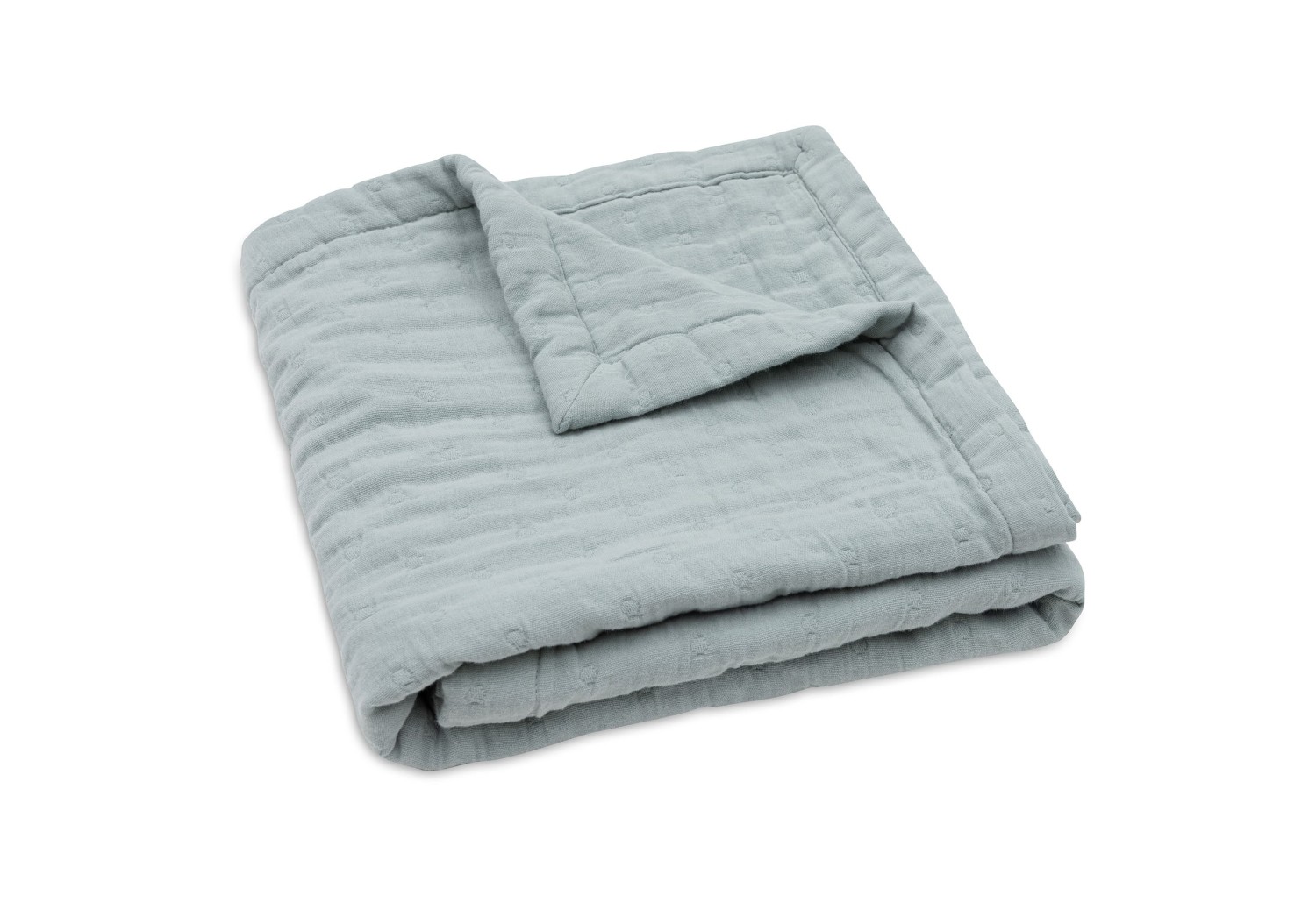 Hydrofiel Deken 75x100cm Jacquard - Sea Green - GOTS - afbeelding 4