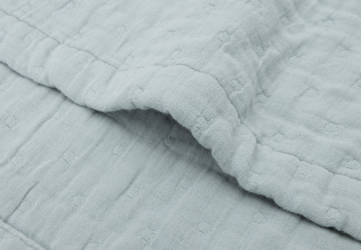 Hydrofiel Deken 75x100cm Jacquard - Sea Green - GOTS - afbeelding 5
