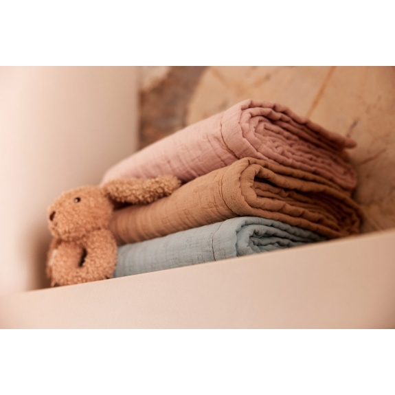 Jollein - Deken Hydrofiel 75x100cm Jacquard - Wild Rose