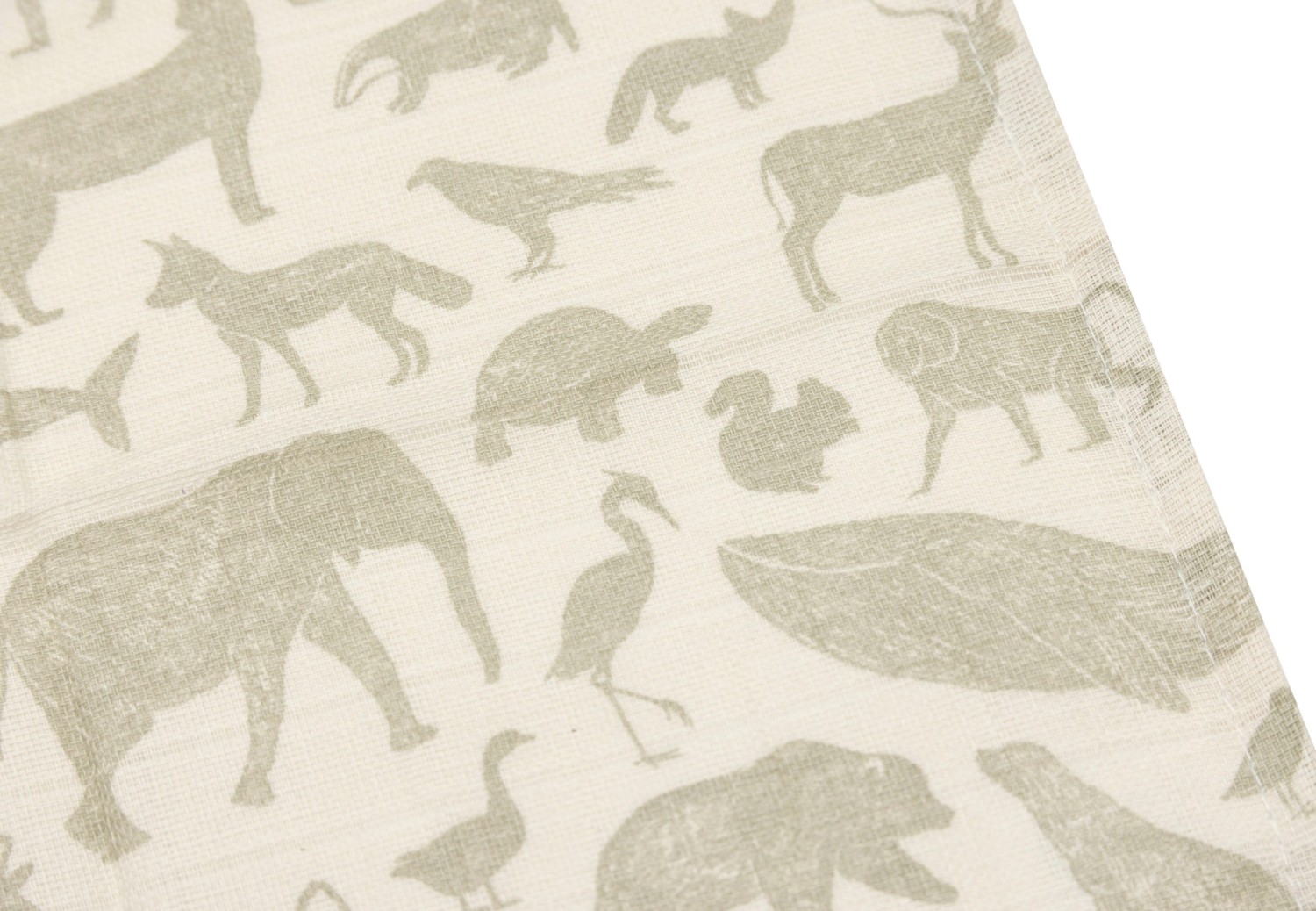Monddoekje Animals - Olive Green - 3 Stuks - afbeelding 3