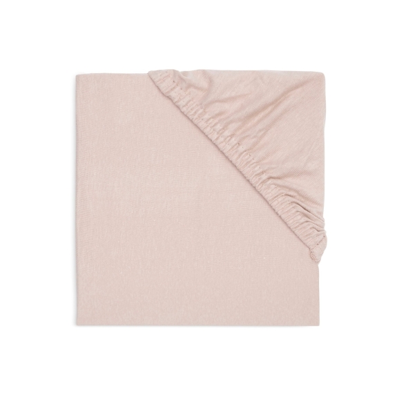 Jollein - Hoeslaken Jersey 70/140x75/150cm - Roze Bloem