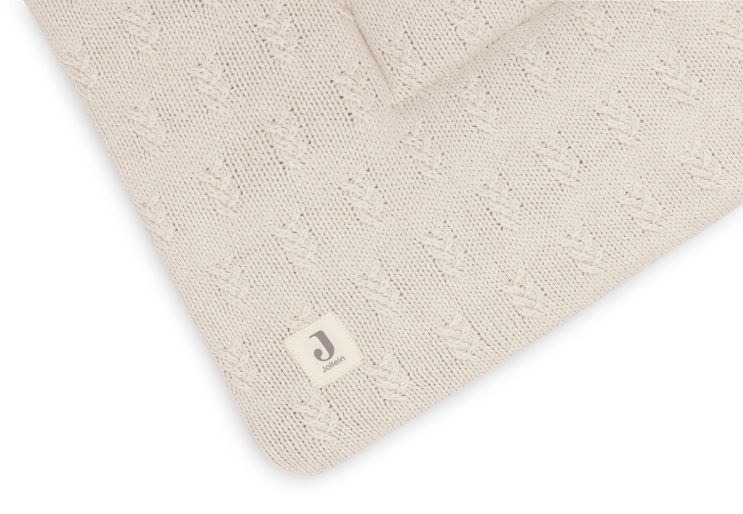 Boxkleed Grain Knit - Oatmeal 75x95cm - afbeelding 3