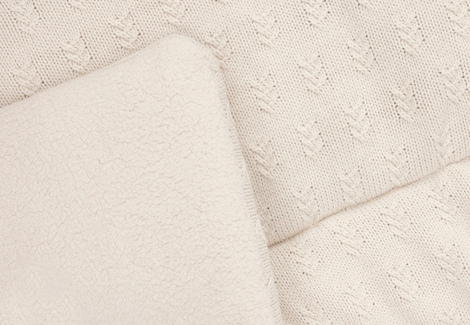 Boxkleed Grain Knit - Oatmeal 75x95cm - afbeelding 4