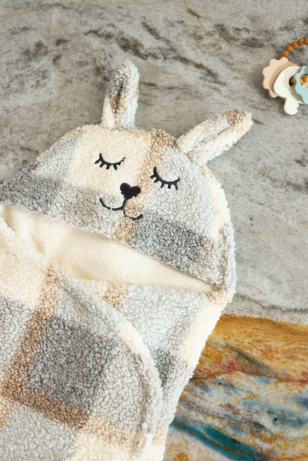 Wikkeldeken Bunny Check - Boucle - afbeelding 7