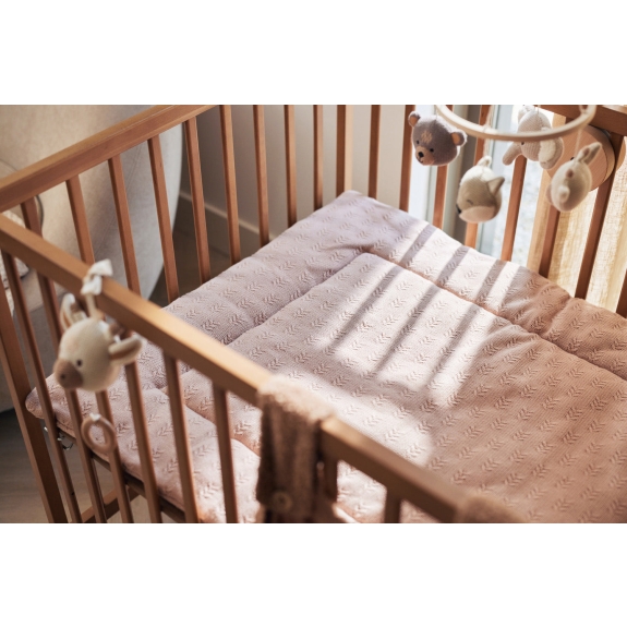 Jollein - Boxkleed 75x95cm Grain Knit - Wild Rose