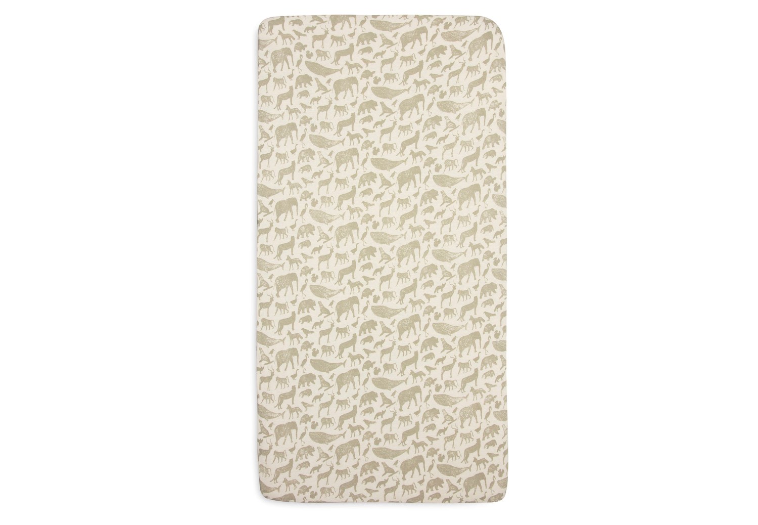Hoeslaken Animals Olive Green 70/140x75/150cm - afbeelding 2