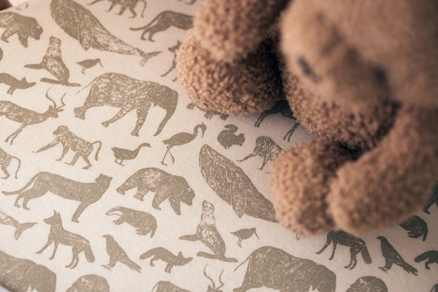 Hoeslaken Animals Olive Green 70/140x75/150cm - afbeelding 5
