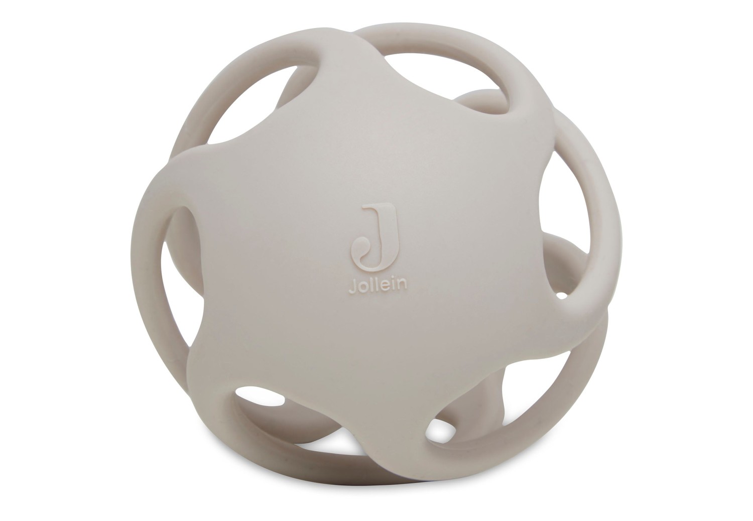 Siliconen Bijtring Bal  9,5cm - Nougat - afbeelding 2