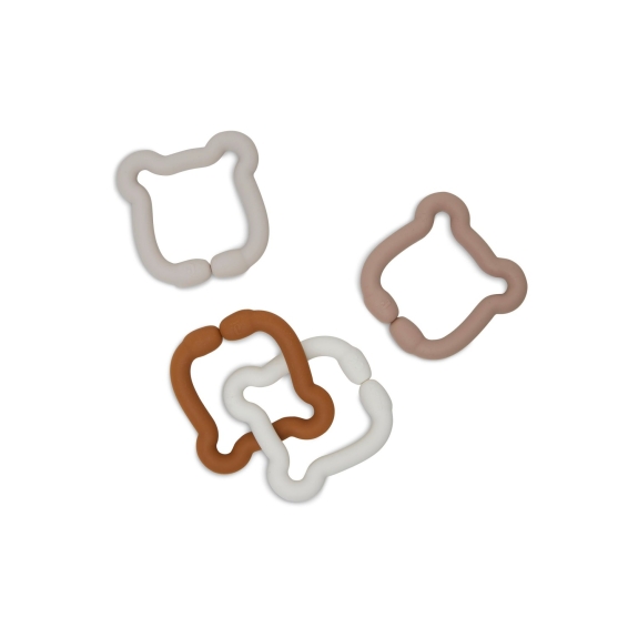 Jollein - Siliconen Speelgoed Ringen - Teddy Bear