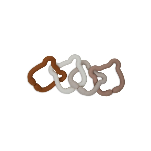 Jollein - Siliconen Speelgoed Ringen - Teddy Bear