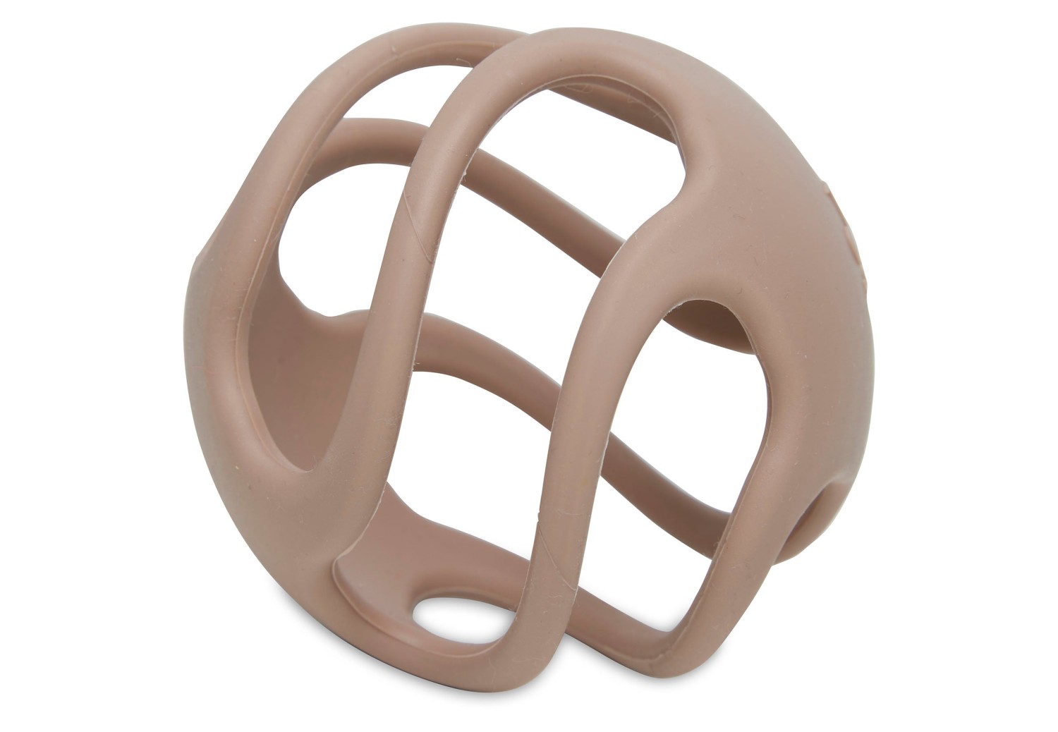 Bijtring Bal Siliconen Ã 9,5cm - Biscuit - afbeelding 3