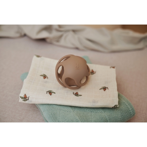 Jollein - Bijtring Bal Siliconen Ã 9,5cm - Biscuit