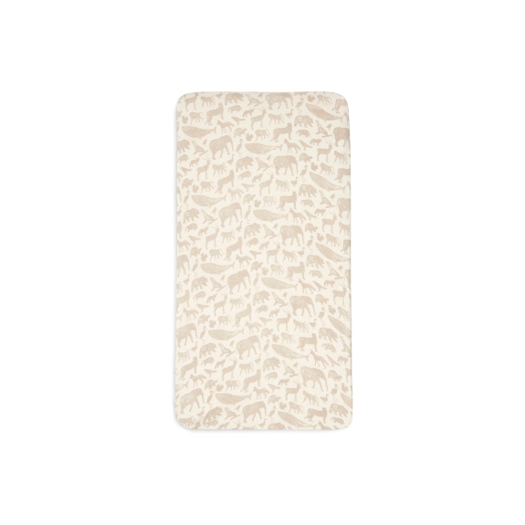 Hoeslaken Jersey 70/140x75/150cm - Dieren Nougat