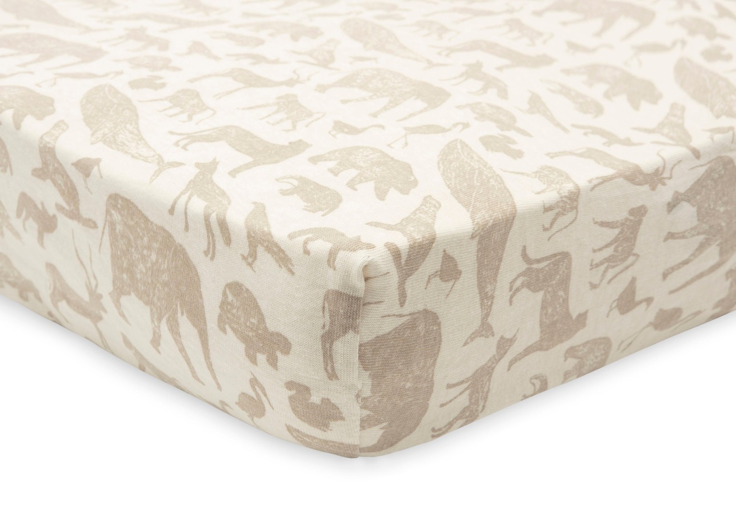 Hoeslaken Jersey 70/140x75/150cm - Dieren Nougat - afbeelding 3
