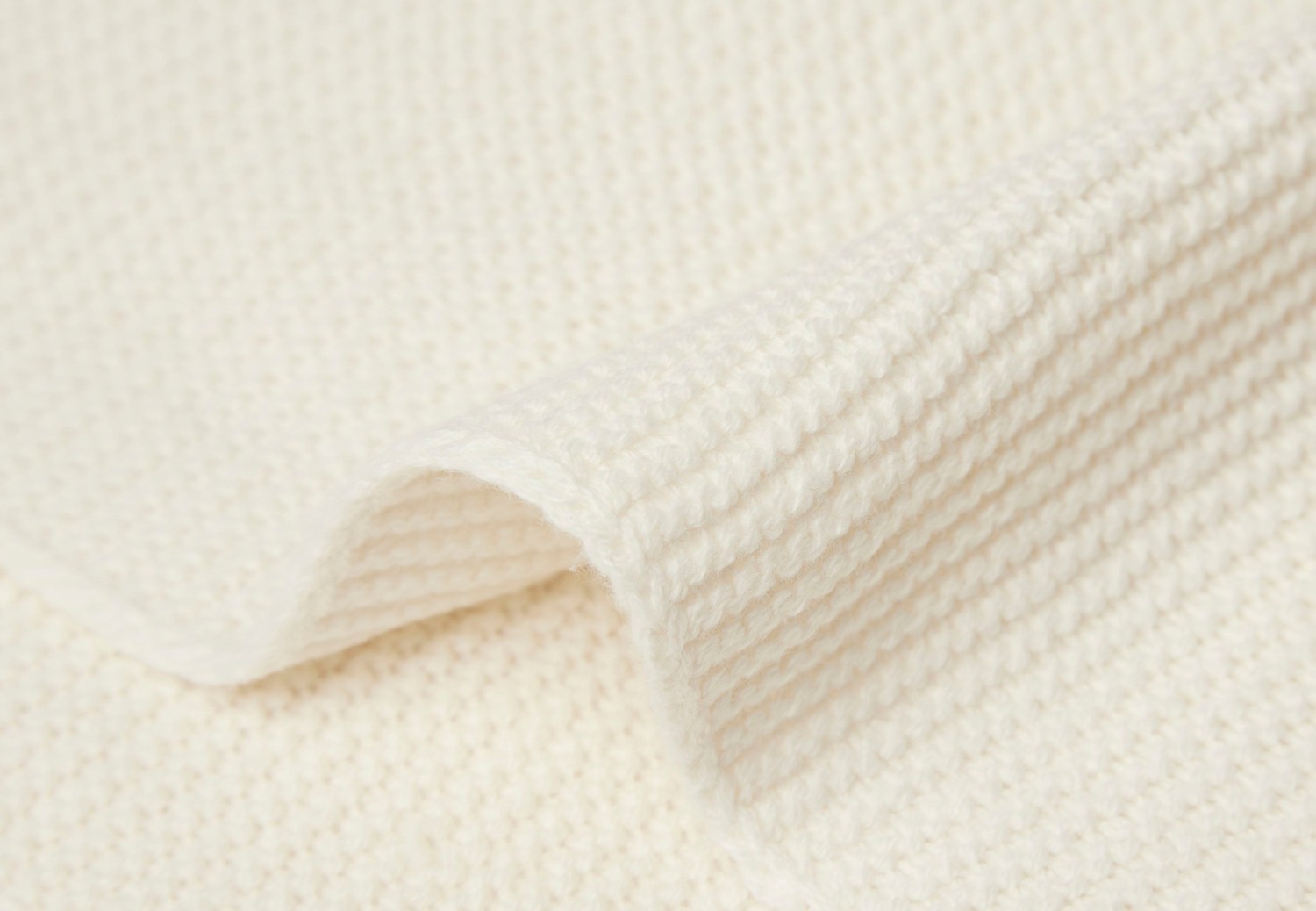 Deken Basic Knit - Ivory 75x100cm - afbeelding 6
