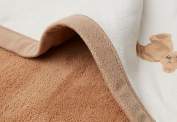 Jollein - Gevoerde Teddy Bear deken 100x150cm - Ledikant