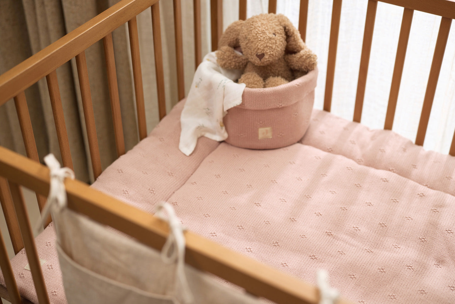 Boxkleed Cosy Knit 75x95cm - Wild Rose - afbeelding 7
