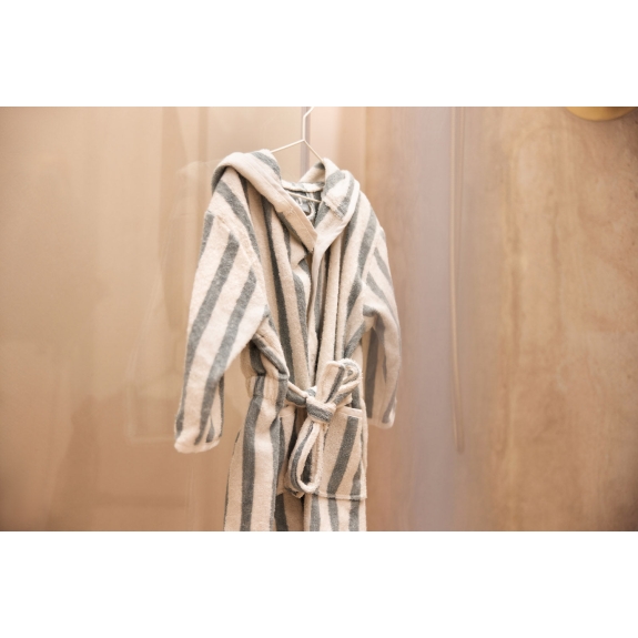 Jollein - Badjas Streep Terry - Sea Green - 3-4 Jaar