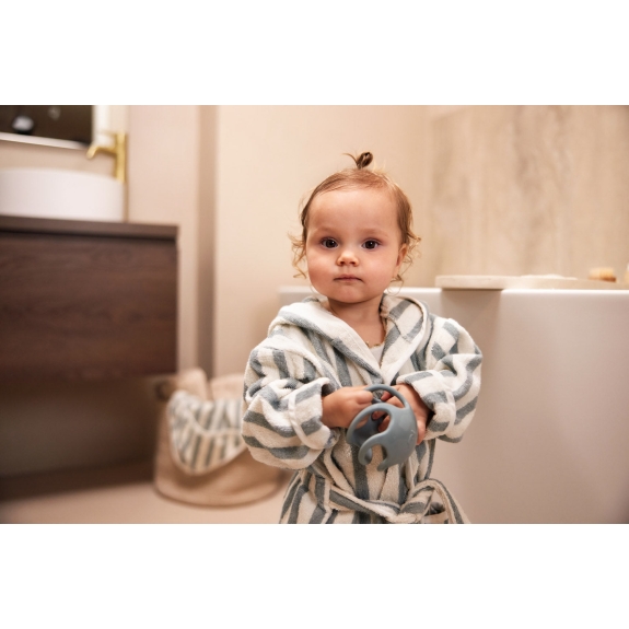 Jollein - Badjas Streep Terry - Sea Green - 3-4 Jaar