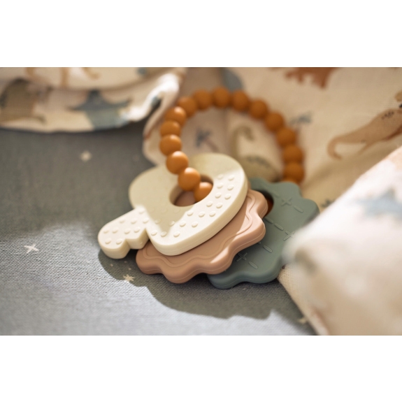 Jollein - Siliconen Bijtring Sleutelbos - Lovely Birds