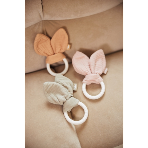 Jollein - Siliconen Bijtring Bunny Ears - Olive Green