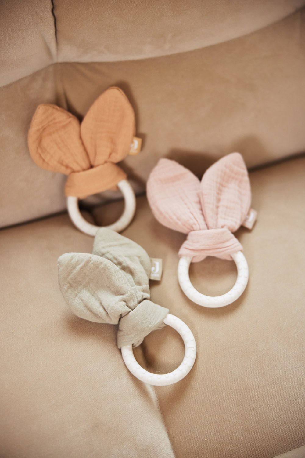 Siliconen Bunny Oren Bijtring - Wild Rose - afbeelding 6