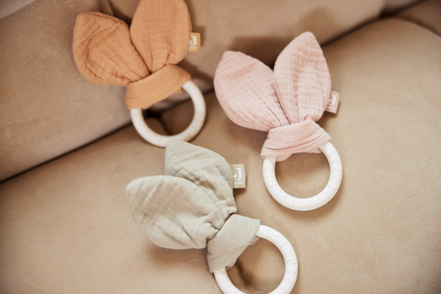 Siliconen Bunny Oren Bijtring - Wild Rose - afbeelding 7